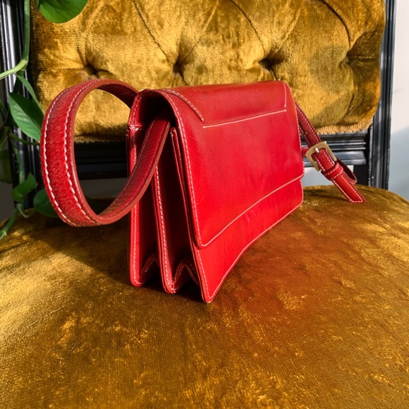 Vintage Red Leather Mini Bag - Picture 2 of 7